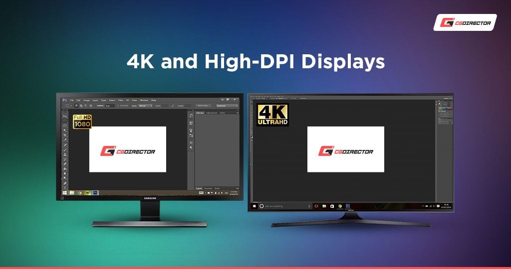 4K vs 2K Display Monitors, smaller font GUI