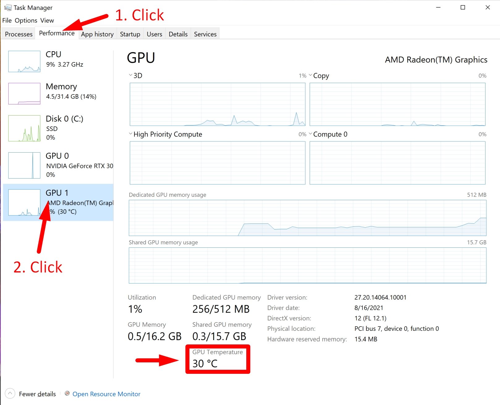 How to check your GPU temperature in Windows Task Manager
